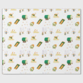 可愛モダンいラマダンEIDムバラクホワイト ラッピングペーパー (フラット)