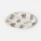 可愛モダンいリトルベアの誕生日 ペーパープレート (アングル)