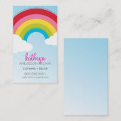 可愛モダンいレインボーロゴカラフル明るいはっきりした空 名刺 (正面/裏面)