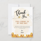 可愛モダンい一歳の誕生日は甘い サンキューカード (正面)