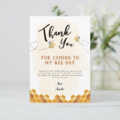 可愛モダンい一歳の誕生日は甘い サンキューカード (スタンド正面)