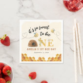 可愛モダンい一歳の誕生日は甘い スタンダードカクテルナプキン (インサイチュ)