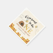 可愛モダンい一歳の誕生日は甘い スタンダードカクテルナプキン (角)