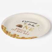 可愛モダンい一歳の誕生日は甘い ペーパープレート (アングル)