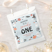 可愛モダンい不気味ワンハロウィーン少年1歳の誕生日 フェイバーバッグ (クリップ留めされた状態)