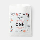 可愛モダンい不気味ワンハロウィーン少年1歳の誕生日 フェイバーバッグ (正面)