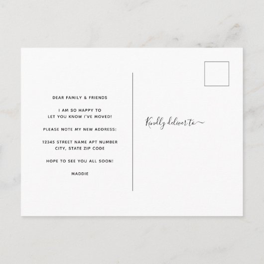 可愛モダンい台本バードハウスを動かす 案内ポストカード (裏面)