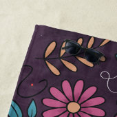 可愛モダンい大きな花パーソナライズされた柄 ビーチタオル (インサイチュ)