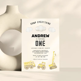 可愛モダンい建築ファースト誕生日 招待状