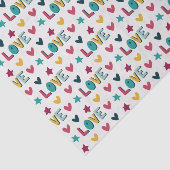 可愛モダンい愛カラフルとハート柄 薄葉紙 (詳細)