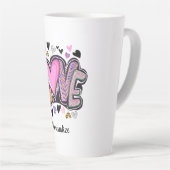 可愛モダンい愛 – バアートレンタインデー カフェラテマグ (右アングル)