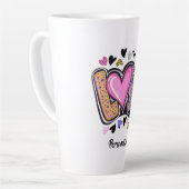 可愛モダンい愛 – バアートレンタインデー カフェラテマグ (左アングル)