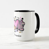 可愛モダンい愛 – バアートレンタインデー マグカップ (正面右)