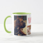 可愛モダンい春バニーと4家族の写真 マグカップ (左)