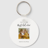 可愛モダンい最高のパパエバ父の誕生日写真 キーホルダー (正面)