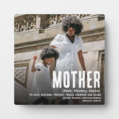 可愛モダンい母の定義と写真 フォトプラーク (正面)