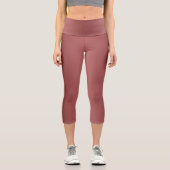 可愛モダンい水の色のグラデーシ無地のョン赤 カプリレギンス (正面)