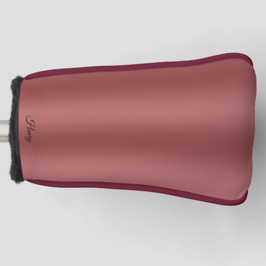 可愛モダンい水の色のグラデーシ無地のョン赤 ゴルフヘッドカバー (正面)