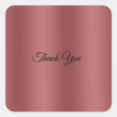 可愛モダンい水の色のグラデーシ無地のョン赤 スクエアシール (正面)