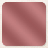 可愛モダンい水の色のグラデーシ無地のョン赤 スクエアペーパーコースター (正面)