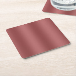 可愛モダンい水の色のグラデーシ無地のョン赤 スクエアペーパーコースター