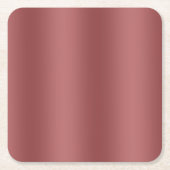 可愛モダンい水の色のグラデーシ無地のョン赤 スクエアペーパーコースター (正面)