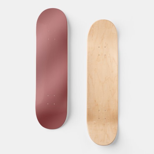 可愛モダンい水の色のグラデーシ無地のョン赤 スケートボード (正面)