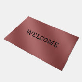 可愛モダンい水の色のグラデーシ無地のョン赤 ドアマット (アングル)