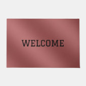 可愛モダンい水の色のグラデーシ無地のョン赤 ドアマット (正面)