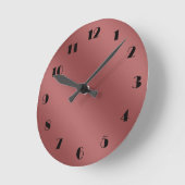 可愛モダンい水の色のグラデーシ無地のョン赤 ラウンド壁時計 (傾斜)