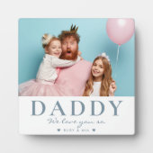 可愛モダンい父の日のカスタム文字と写真 フォトプラーク (正面)