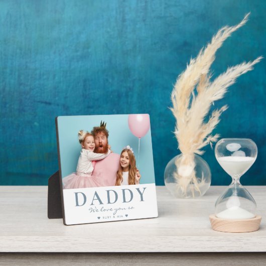 可愛モダンい父の日のカスタム文字と写真 フォトプラーク (インサイチュ)