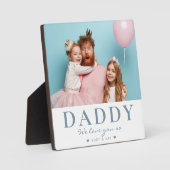 可愛モダンい父の日のカスタム文字と写真 フォトプラーク (正面)
