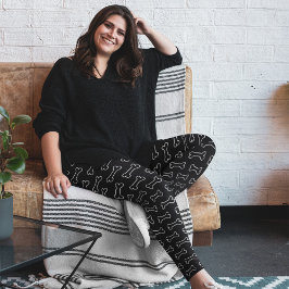 可愛モダンい犬の骨レギンス レギンス