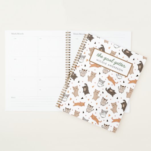 可愛モダンい猫 プランナー手帳 (ディスプレー)