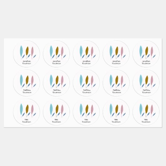 可愛モダンい男パーソナライズされたの離れ子 ラベル (シート)