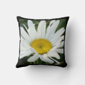 可愛モダンい白デイジー枕 クッション (裏面)