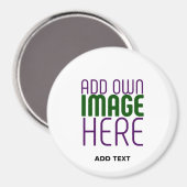 可愛モダンい白画像文字テンプレート大円 マグネット (正面/裏面)