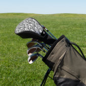 可愛モダンい白黒ヒッピーデイジーフローラ ゴルフヘッドカバー (インサイチュ)