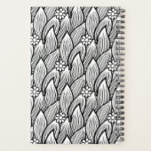 可愛モダンい白黒ヒッピーデイジーフローラ プランナー手帳 (裏面)