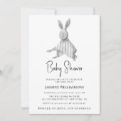 可愛モダンい白黒ベビーシャワー招待状 招待状 (正面)