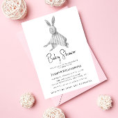 可愛モダンい白黒ベビーシャワー招待状 招待状