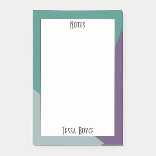 可愛モダンい紫のカラフル緑 ポストイット (正面)