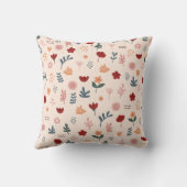 可愛モダンい美的な花柄 クッション (裏面)