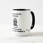 可愛モダンい聖黒猫 マグカップ (正面右)