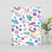 可愛モダンい花と葉紙 (スタンド正面)