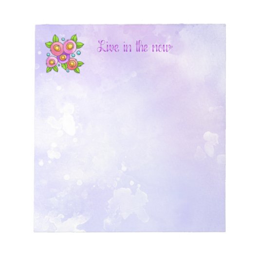 可愛モダンい花束 ノートパッド (正面)