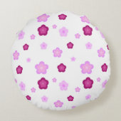 可愛モダンい花柄お母さんの日のプレゼント ラウンドクッション (裏面)