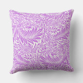 可愛モダンい花柄トレンディー紫ホワイト クッション (裏面)