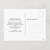 可愛モダンい赤いグラデーションメリークリスマスフォト シーズンポストカード (裏面)